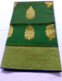 Green Negamum Silk Saree Zari Border Chenderi New Saree Gold Grand Pallu Border Uppada Saree