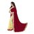Florence Maroon and Beige velvet and Brasso Embroidered Saree with Blouse