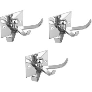 Buy Intenzo Square Shape Flexible 3 Pin Cloth Hanger Bathroom Wall Door Hooks For Hanging Keys Clothes Towel Pack Of 3 Online 449 From Shopclues