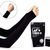 Charismacart Unisex Fully Stretched Fingerless Skinny Fit Sun and Dust Protection Arm Sleeves (Black)