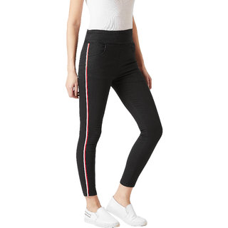 New Women Miss Chase Women's Black Love Yourself Jeggings 2025 at ShopCircuit | ONDC