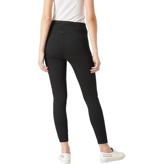 New Women Miss Chase Women's Black Love Yourself Jeggings 2025 at ShopCircuit | ONDC