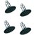 Essco Jaquar -  Overhead Shower 100 Mm Dia Round Shape Single Flow (Abs Body Chrome Plated With Gray Face Plate) With Rubit Cleaning System Set Of 4 Pcs