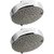 Cera - Overhead Shower 95 Mm (4  Inches) With 3 Flow Set Of 2 Pcs