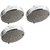 Cera - Overhead Shower 95 Mm (4  Inches) With 3 Flow Set Of 3 Pcs
