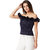 Miss Chase Women's Navy Leave Me Breathless Pearl Top