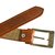 Brown Leatherite Belt With Pin-Hole Buckle