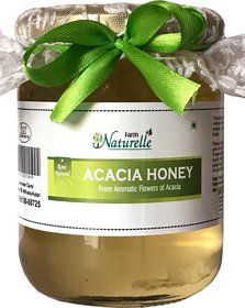 Farm Naturelle-Virgin Pure Raw Natural Unprocessed Acacia Jungle/Forest Flowers Honey, 700 GMS Glass Jar