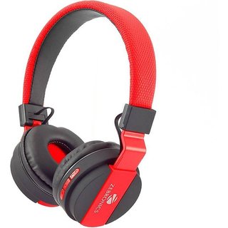 Zebronics AIR ONE Headphones Red Bluetooth Headphone Red, Over the Ear