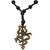 Men Style Religious Jewelry Om Shiva Trishul Locket Black Gold Crystal Bronze Necklace Pendant