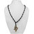 Men Style Religious Jewelry Om Shiva Trishul Locket Black Gold Crystal Bronze Necklace Pendant