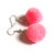 Jaamsoroyals latest combo white ans pink  pom pom trendy earring jewellery collection  For Women
