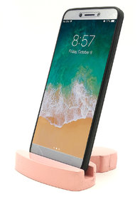 JaamsoRoyals Man Design Wooden Mobile Phone Stand / Holder For Smartphone (Pink)