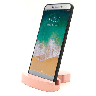 JaamsoRoyals Man Design Wooden Mobile Phone Stand / Holder For Smartphone (Pink)