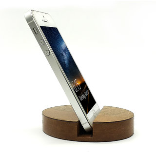 Oval Design Wooden Mobile Phone Stand / Holder For Smartphone (Wooden)