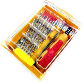 Shopper52 Multi purpose 32 Pieces Square Jackly Screwdriver Socket Set and Bit  Wrench Tool Kit Set Combination Tool