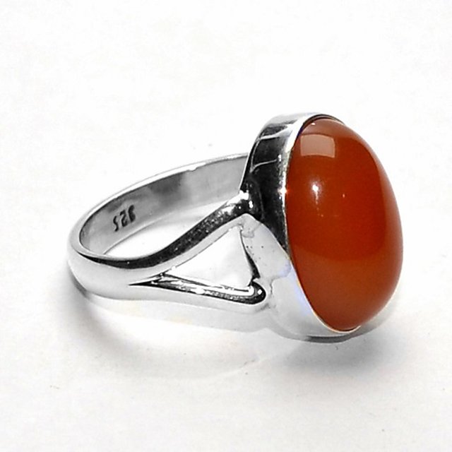 Unheated Coral Ring, Natural Munga Gemstone Ring - Shraddha Shree Gems