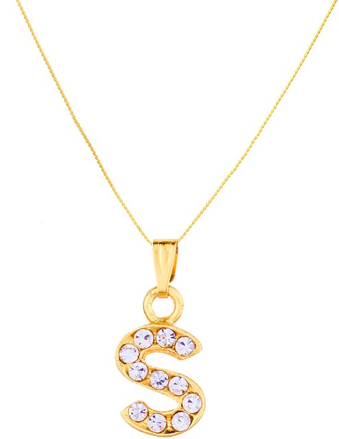 Buy Goldnera Alphabet Pendant Akshar Name Gold Plated Pendant Necklace For Girls Women S Online Get Off