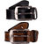 Exotique Men's Black & Tan Formal Belt Combo (EC0060MU)