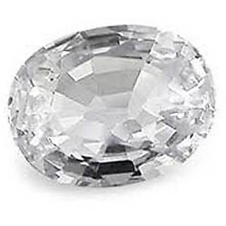                       GURPREET GEMS White Sapphire/Safed Pukhraj Lab Certified, 6.25 Ratti 100 Original Certified Natural Gemstone AAA++ Quality                                              