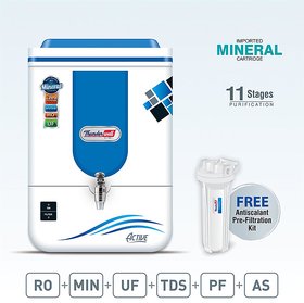 THUNDERWELL Active  10 - litres TDS Adjuster Wall Mounted Electric Water Purifier + 1 Prefilter (RO + UF + TDS + PF)