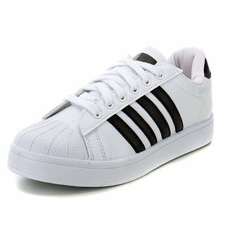                       Ethics White Suede Leather EVA Lace-up Casual Sneakers for Men                                              