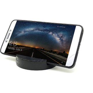 Round Design Wooden Mobile Phone Stand / Holder For Smartphone (Black)