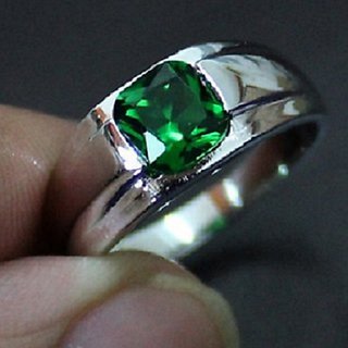                       Emerald Ring Stone Panna 6.25 Ratti RING Natural Stone CEYLONMINE                                              