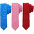 69th Avenue Men's Multicolour Linen Plain Free Size Necktie (Pack of 3)