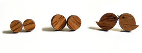 Jaamsoroyals latest combo set of 3 wooden stud earring  collection  For Women