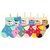 Neska Moda Cotton Ankle Length Multicolor Kids 6 Pair Socks For 0 To 2 Years SK331