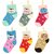 Neska Moda Cotton Ankle Length Multicolor Kids 6 Pair Socks For 0 To 2 Years SK331