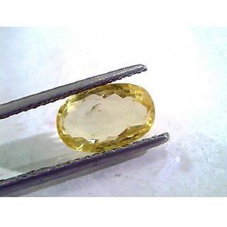                       Yellow Sapphire/Pukhraj Stone Original Certified Natural Yellow Sapphire Gemstone 4.25 Ratti                                              