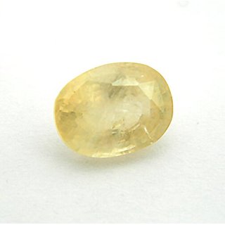                       Certified Natural Yellow Sapphire Pukhraj Stone Gemstone (5.25 Ratti)- CEYLONMINE                                              