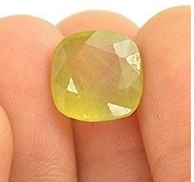 Buy Pukhraj Stone 9.25 Lab Certified Yellow Sapphire Gemstone for Unisex By Ceylonmine Online - Get 63% Off