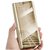RRTBZ Luxury Mirror Clear View Magnetic Stand Flip Folio Case for Samsung Galaxy J8 with Data Cable -Golden