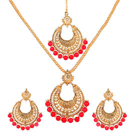 Bhagya Lakshmi Women's Pride Antique Fashion Necklace With Earrings For Women