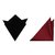 Voici France Black and Maroon satin Solid Pocket Square Combo Pack of 2