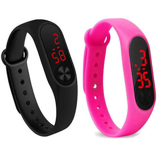 Buy Varni Retail New Led Black Pink Digital Watch M2 LED For Boys Girls Online 239 from ShopClues