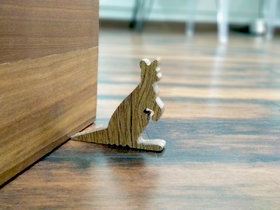 JaamsoRoyals  Kangaroo Design Small Non-Slip wooden Door Stoppers - To Stop Or Jam the Doors