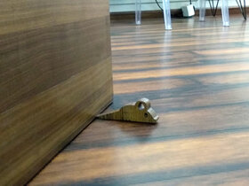 JaamsoRoyals Mouse Design Small Non-Slip wooden Door Stoppers - To Stop Or Jam the Doors