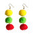 Jaamsoroyals traditional multicolour pom pom  earrings jewellery collection  For Women