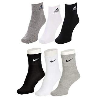Buy Adidas and Nike Pack of 6 Ankle Socks Online 599 from