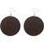 Jaamsoroyals round latest black  wooden trendy earring jewellery collection  For Women