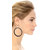 Jaamsoroyals round latest  black  wooden trendy earring jewellery collection  For Women