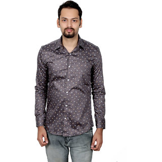 Buy Vida Loca Brown Color Slim Fit Shirt Online @ ₹749 from ShopClues