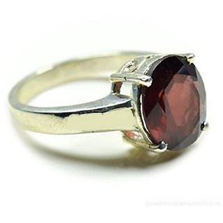 Original & Certified stone Hessonite/Gomed  Silver Plated Ring BY CEYLONMINE