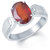 Lab Certified Natural Stone Gomed Silver Plated Ring Original Stone Hessonite Ring - CEYLONMINE