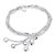 Mahi Heart Charm Rhodium Plated Bracelet For Women Girls Br1100366r 