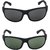 Daxter Combo of 2 Black Wrap-around UV Protection Sunglasses